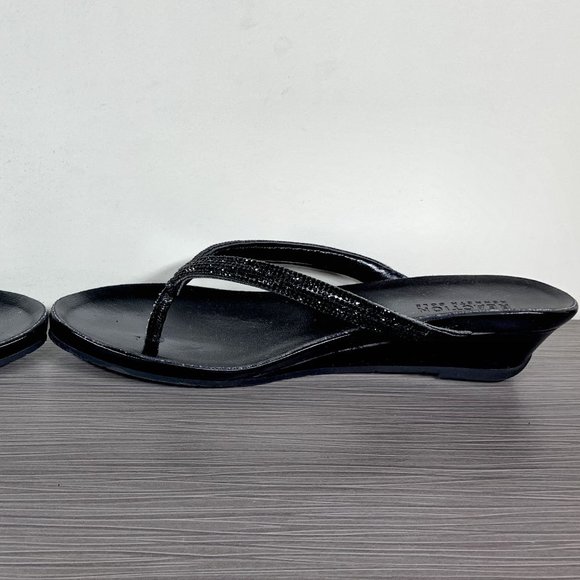 Kenneth Cole Reaction Great Time Wedge Flip-Flop, Black, Womens Size 7.5 M - Picture 8 of 12